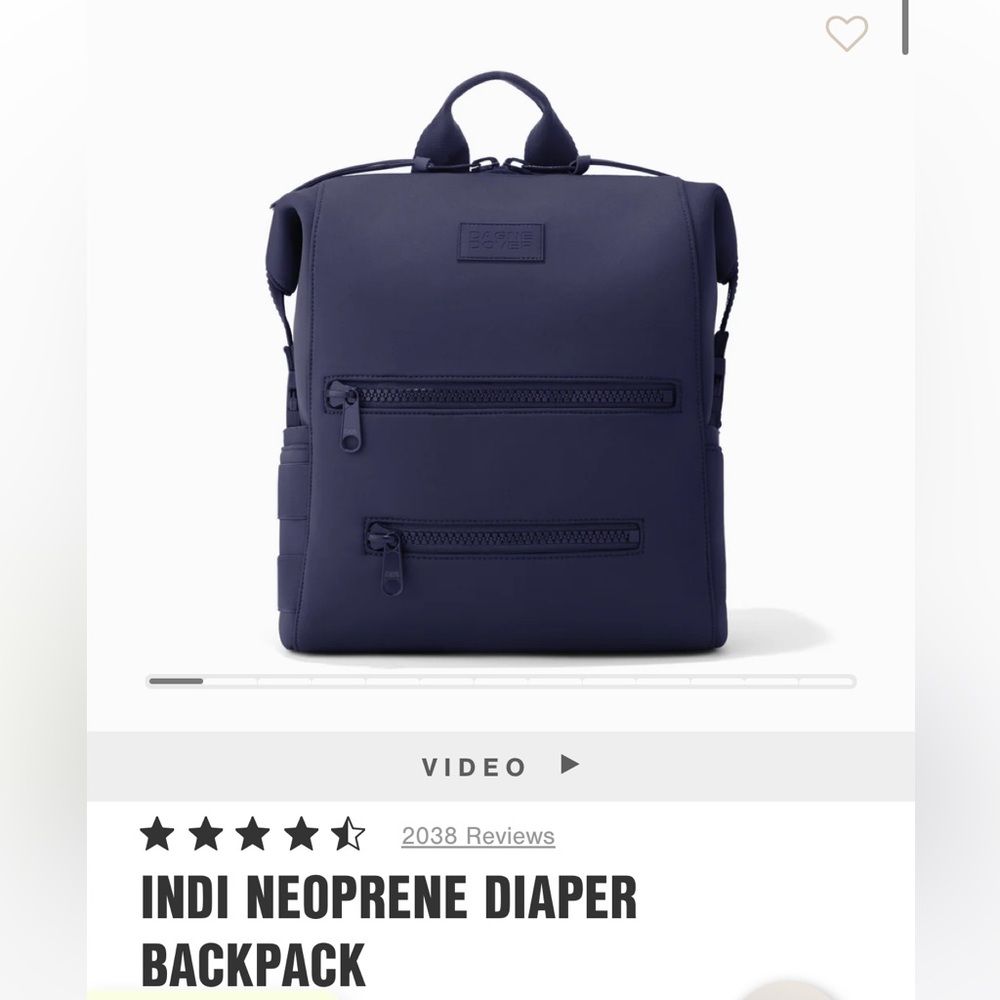 Dagne Dover Indi Neoprene Diaper Backpack - Navy - Large